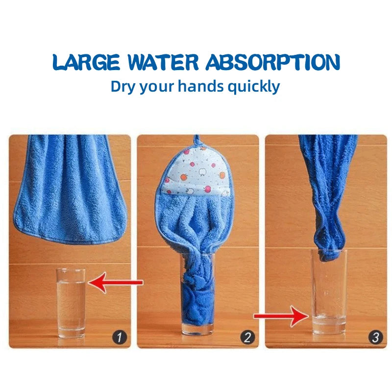 4pcs Hand Towels for Kitchen Bathroom Coral Velvet Microfiber Soft Quick Dry Absorbent Cleaning Cloths Home Sauna Terry Towel