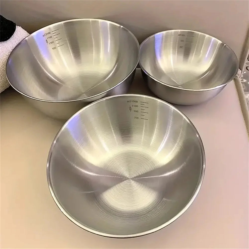 1-3 Stainless Steel Bowl Set  for Cooking Baking Food Storage Large Capacity Mixing Bowls for Home Kitchen Essentials