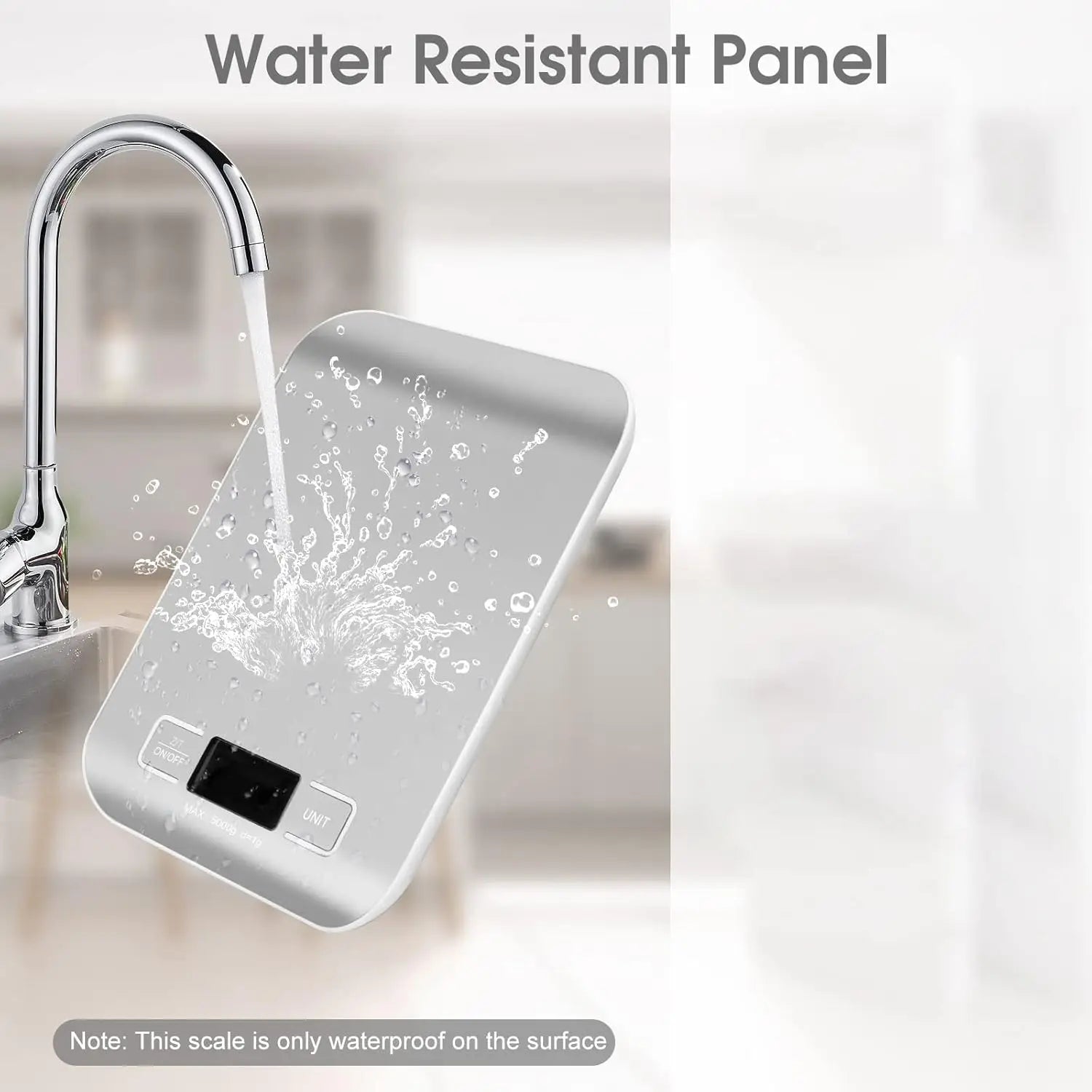 10kg Kitchen Scale,Digital Kitchen Scale with Tare Function, Electronic Coffee Brewing Scale, LCD Display Stainless Steel Screen