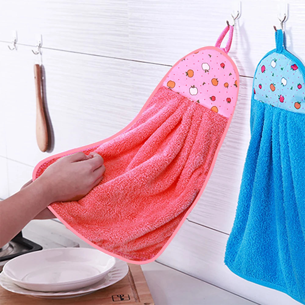 4pcs Hand Towels for Kitchen Bathroom Coral Velvet Microfiber Soft Quick Dry Absorbent Cleaning Cloths Home Sauna Terry Towel